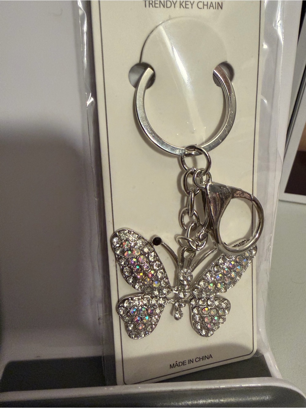 Crystal Butterfly Keychain